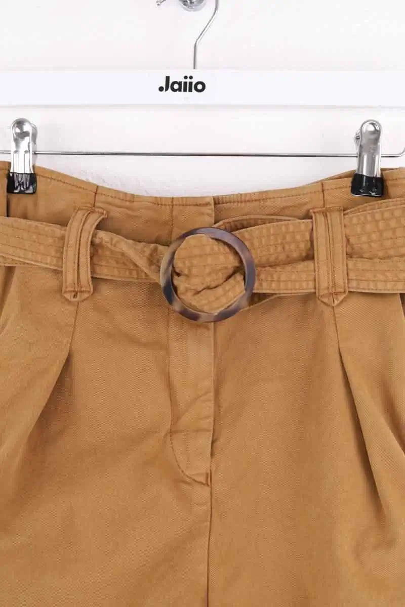 Mini short Sézane Camel en Coton