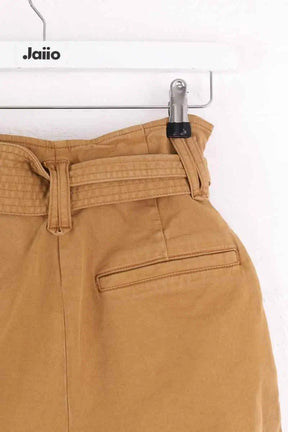 Mini short Sézane Camel en Coton