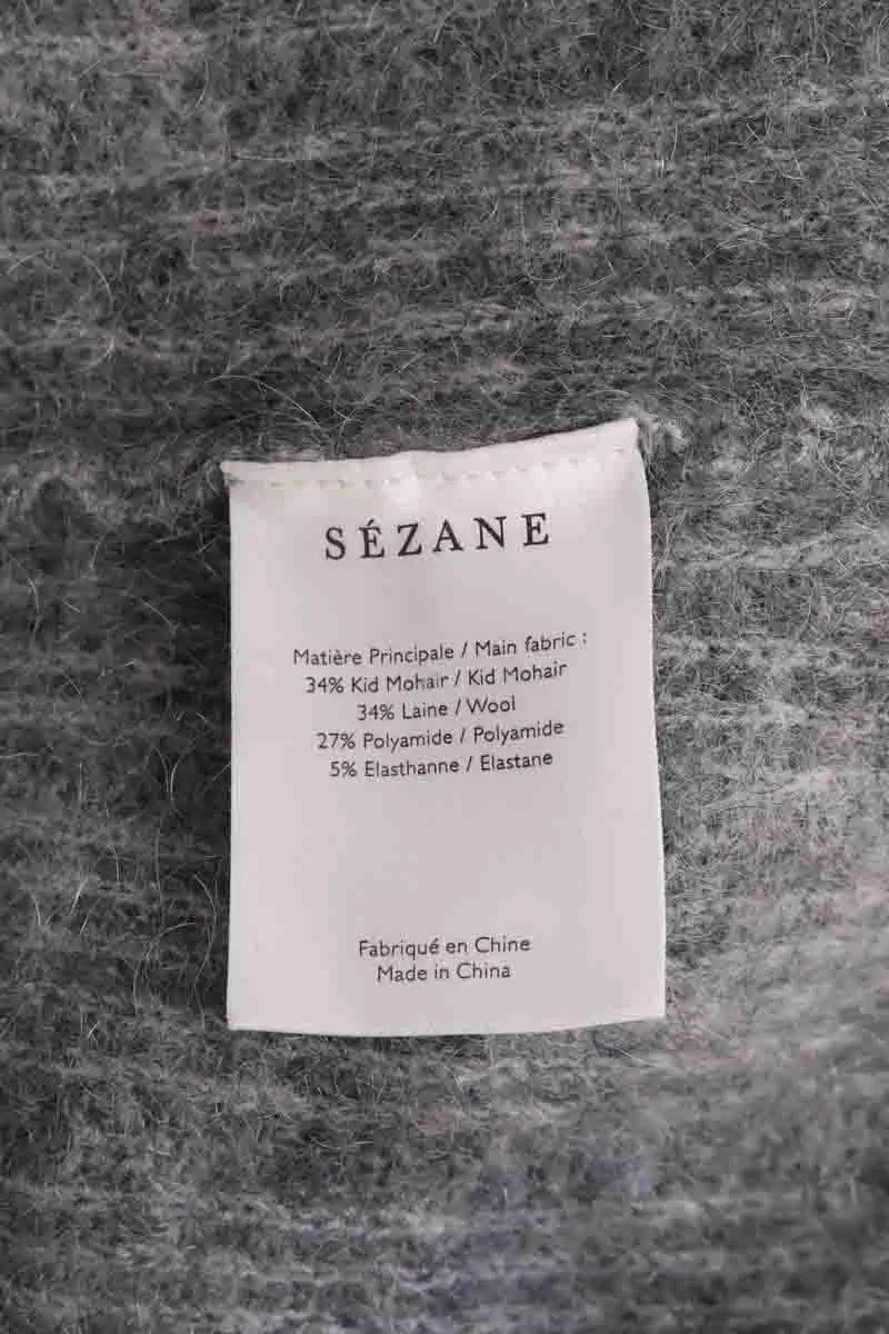 Mini short Sézane Gris en Laine