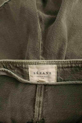 Mini short Sézane Vert en Coton