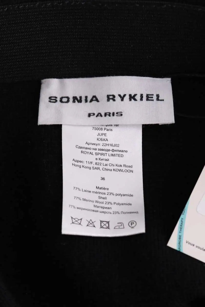 Mini short Sonia Rykiel Noir en Laine