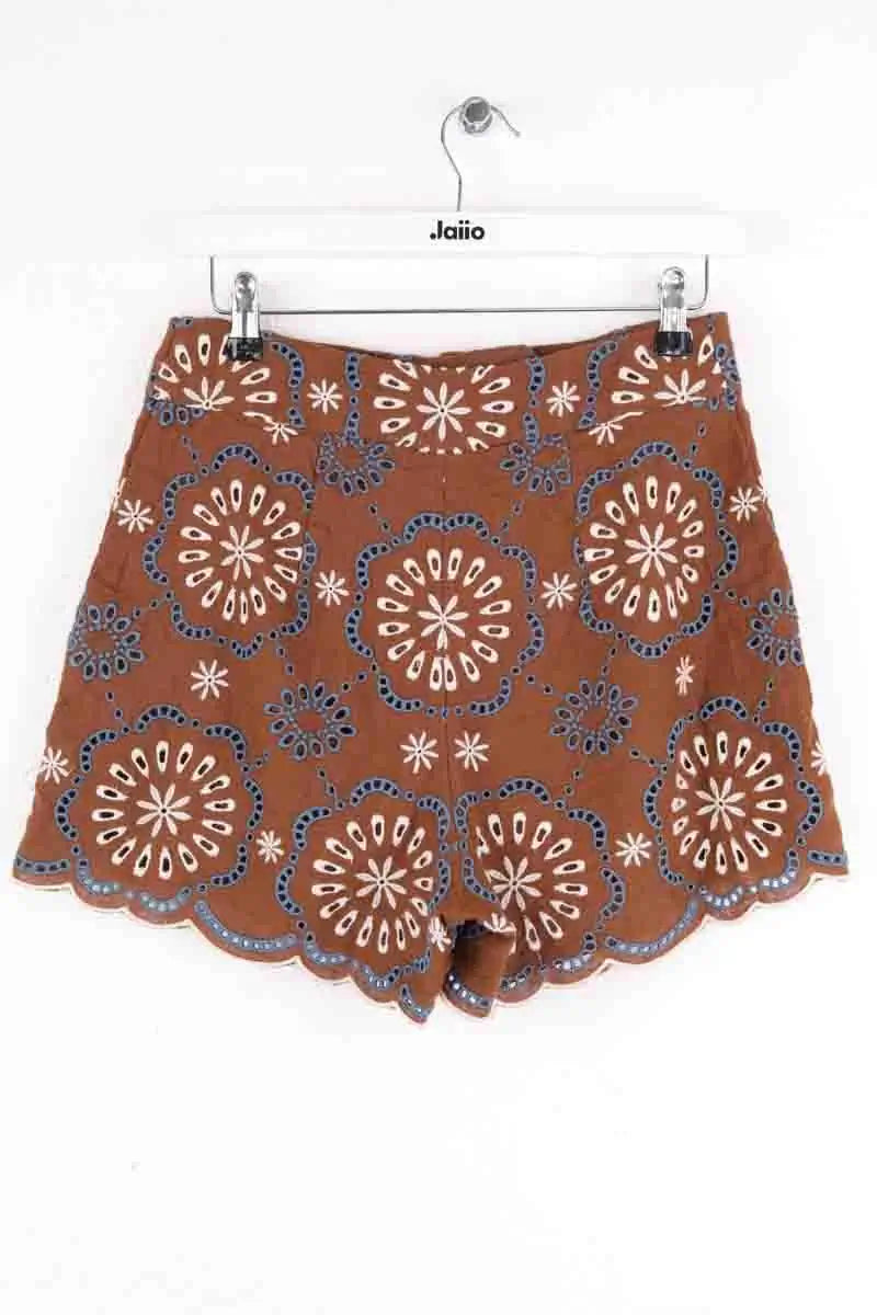 Mini short Veronica Beard Marron en Coton