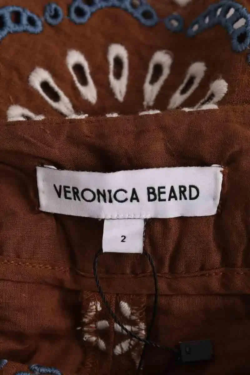 Mini short Veronica Beard Marron en Coton