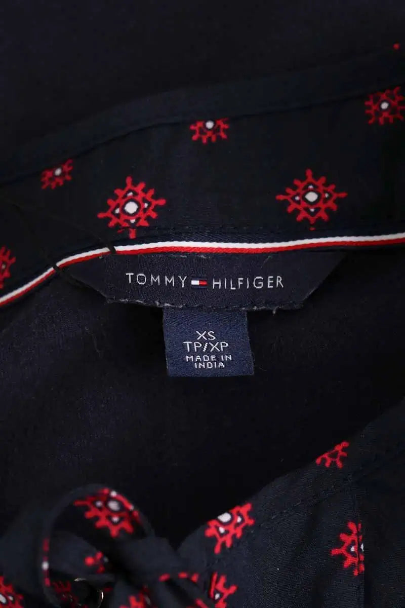 Blouse Tommy Hilfiger Marine en Synthétique