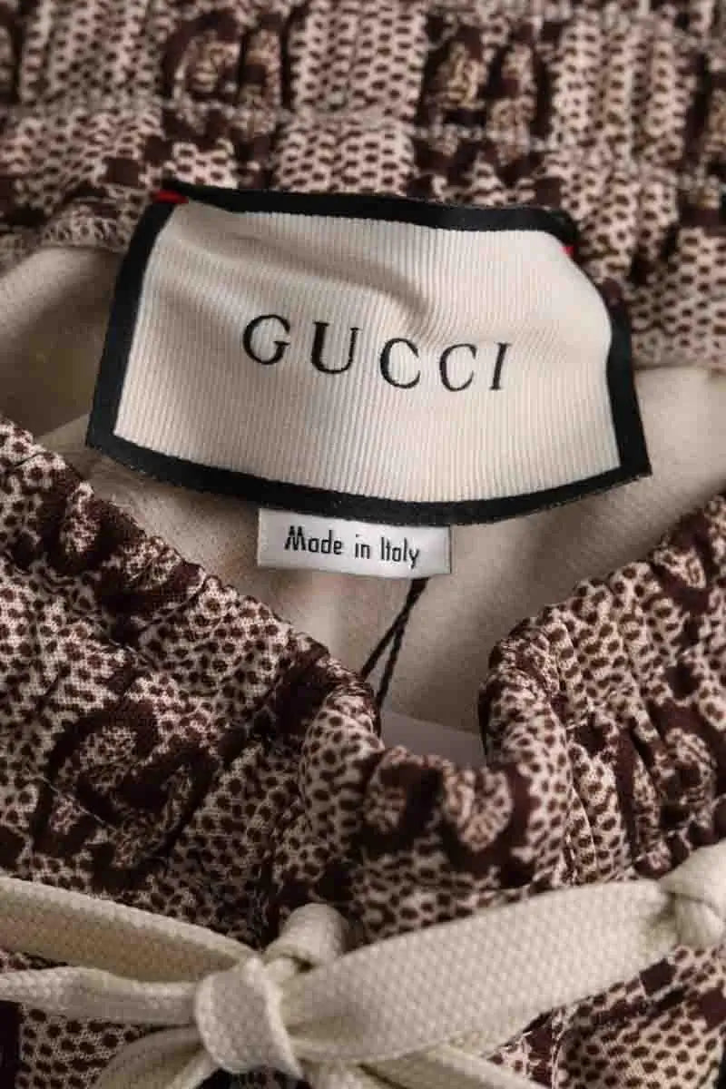 Pantalon Gucci Marron en Synthétique