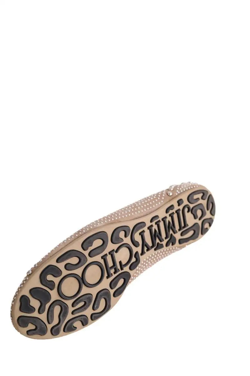 Ballerines Jimmy Choo Doré en Cuir