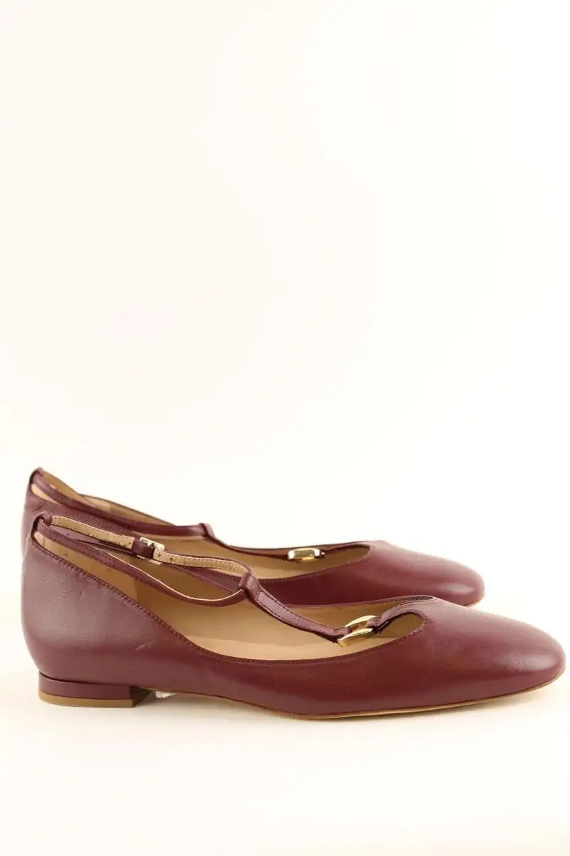 Ballerines LK Bennett Minna Bordeaux en Cuir