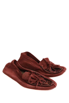 Mocassins Anniel Rouge en Daim
