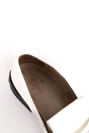 Mocassins BLUEMARBLE Brushed chaussons white Blanc en Cuir