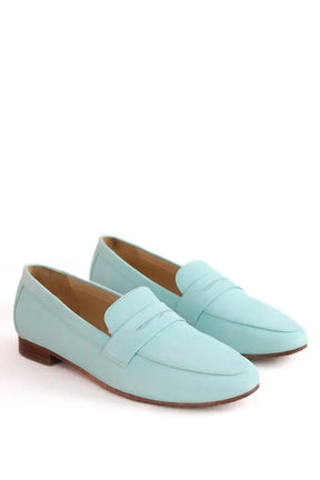 Mocassins bobbies  la pipelette bora-bora nubuck Bleu en Daim