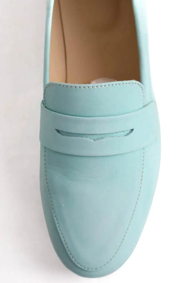 Mocassins bobbies  la pipelette bora-bora nubuck Bleu en Daim