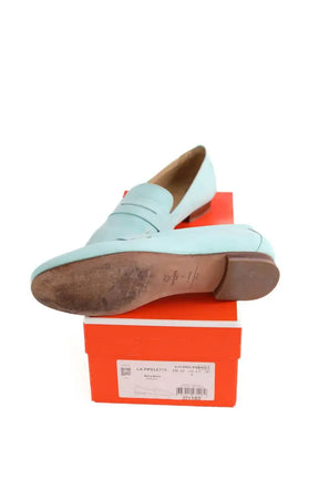 Mocassins bobbies  la pipelette bora-bora nubuck Bleu en Daim