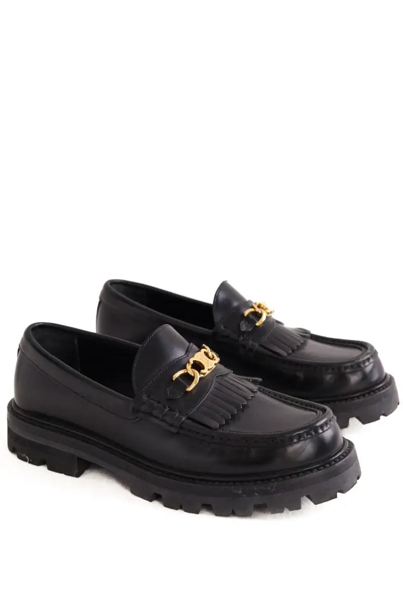 Mocassins Celine Noir en Cuir