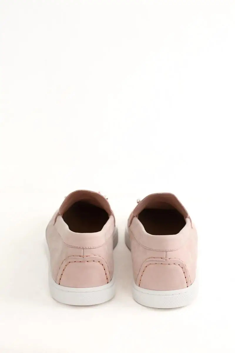Mocassins Christian Louboutin Chambeliboat Rose en Daim