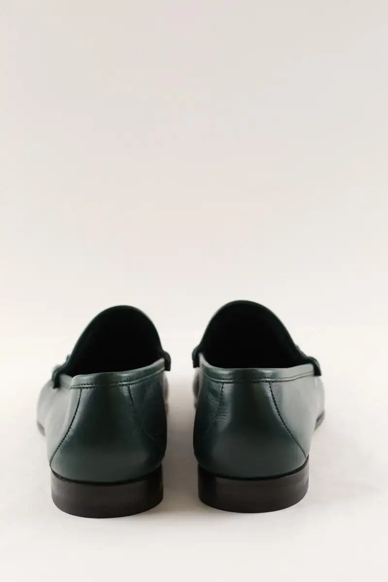Mocassins Gucci Horsebit 1953 Vert en Cuir