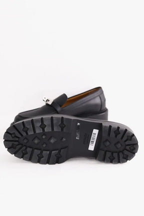 Mocassins Hermès Icone Noir en Cuir