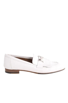 Mocassins Hermès Royal Blanc en Cuir, taille 38 - Seconde Main