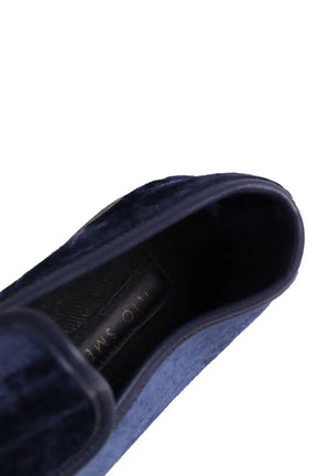 Mocassins Ilio Smeraldo Bleu en Velours