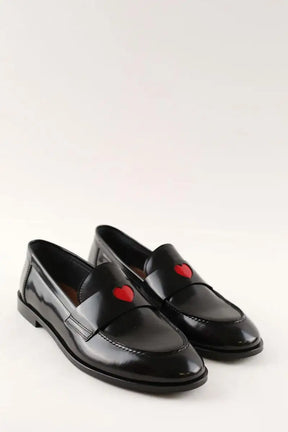 Mocassins Jonak Cœur Noir en Cuir