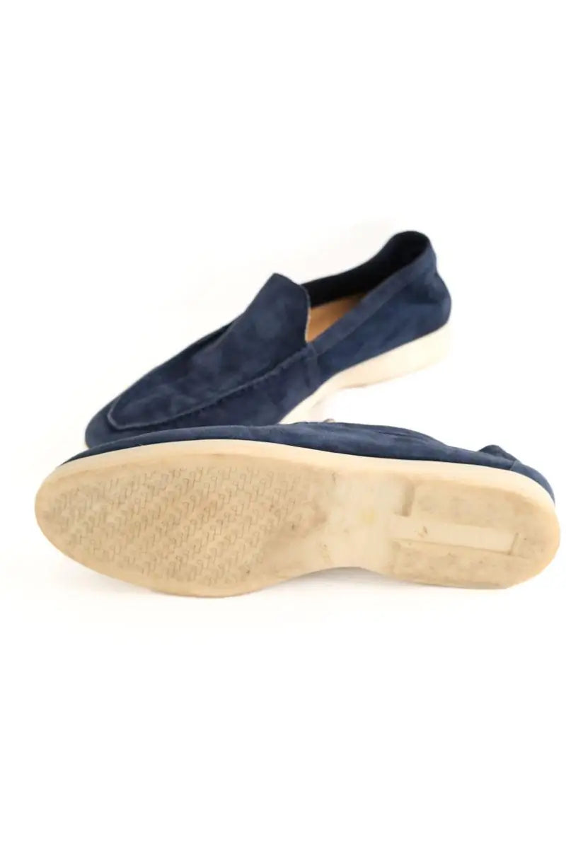 Mocassins Loro Piana Summer walk Bleu en Daim
