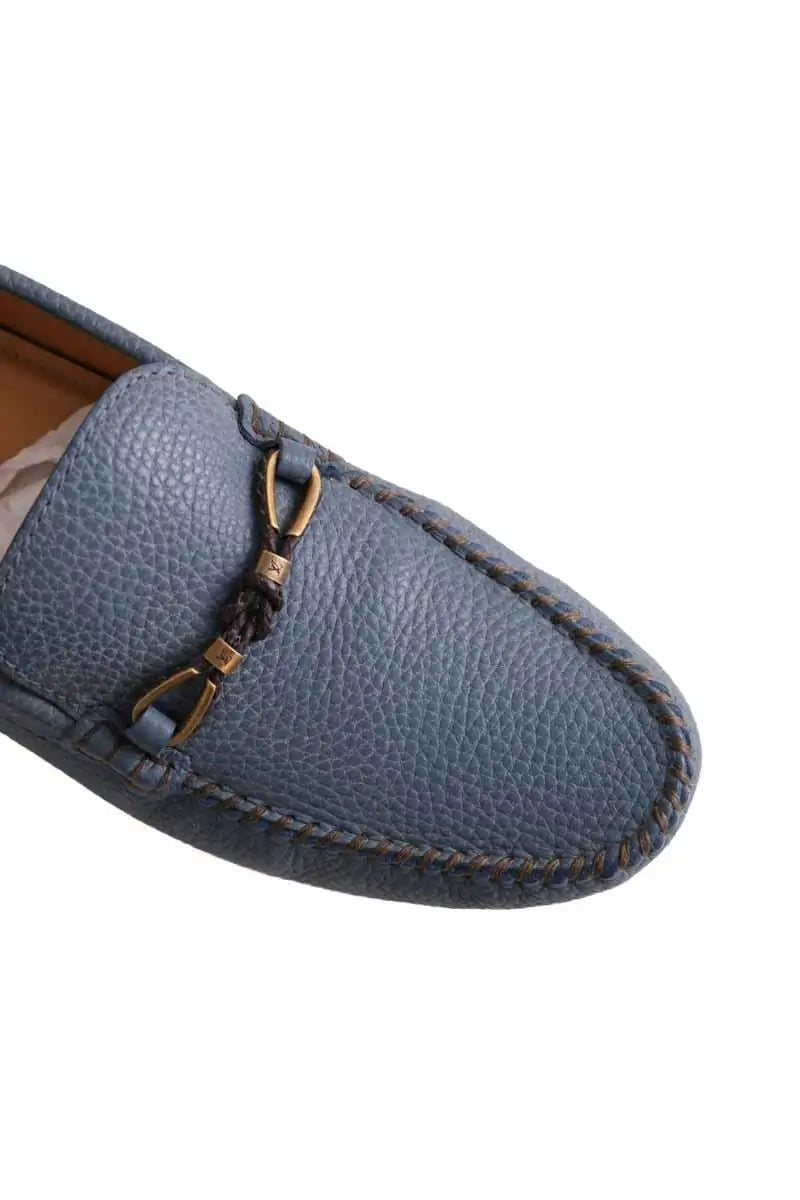 Mocassins Louis Vuitton Bleu en Cuir