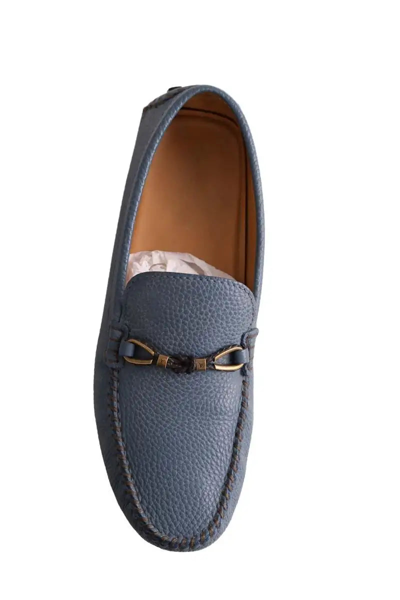 Mocassins Louis Vuitton Bleu en Cuir
