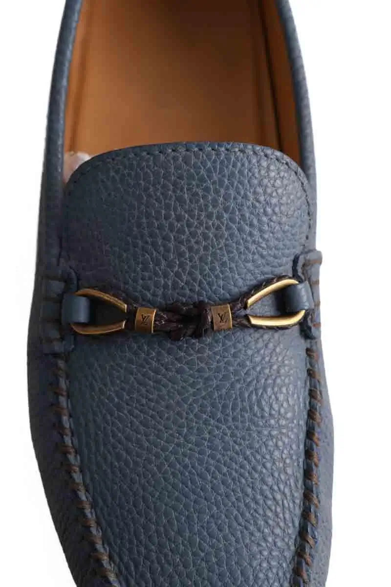 Mocassins Louis Vuitton Bleu en Cuir