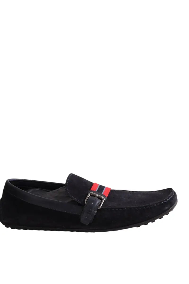 Mocassins Louis Vuitton Marine en Daim, taille 44 - Seconde Main