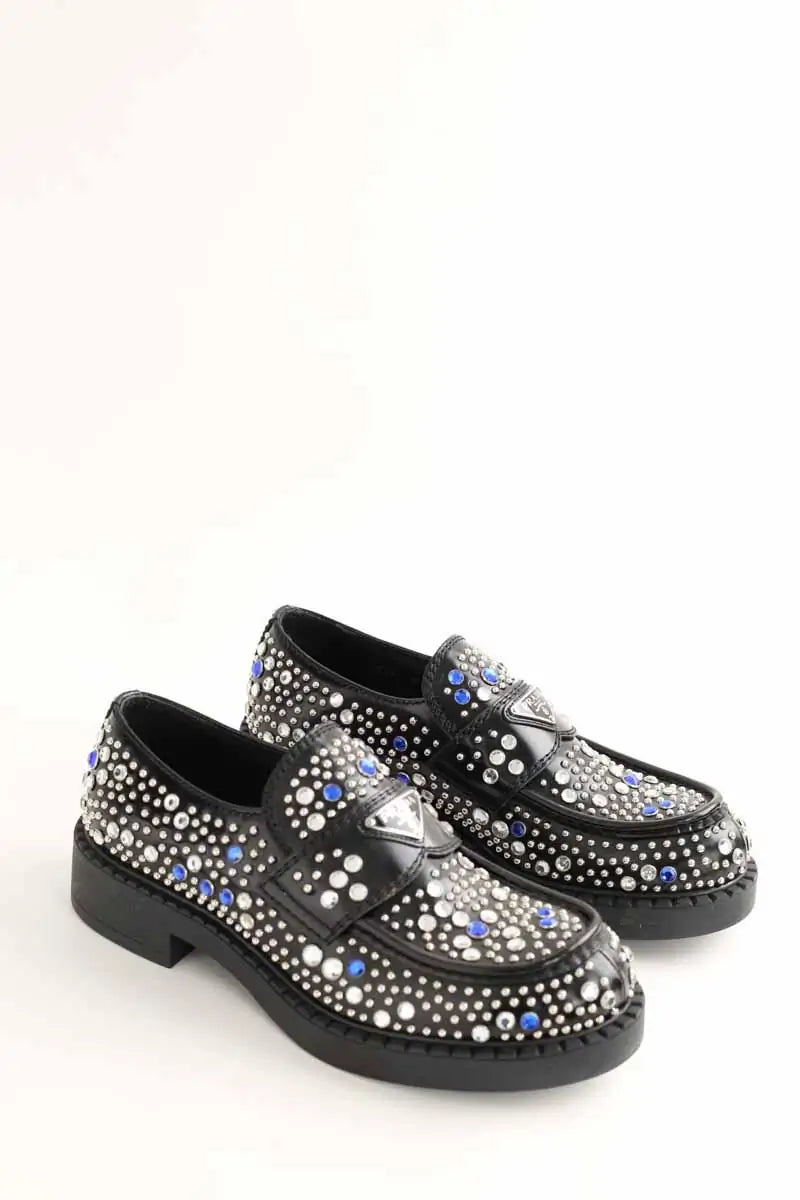 Mocassins Prada Chocolat Noir en Cuir