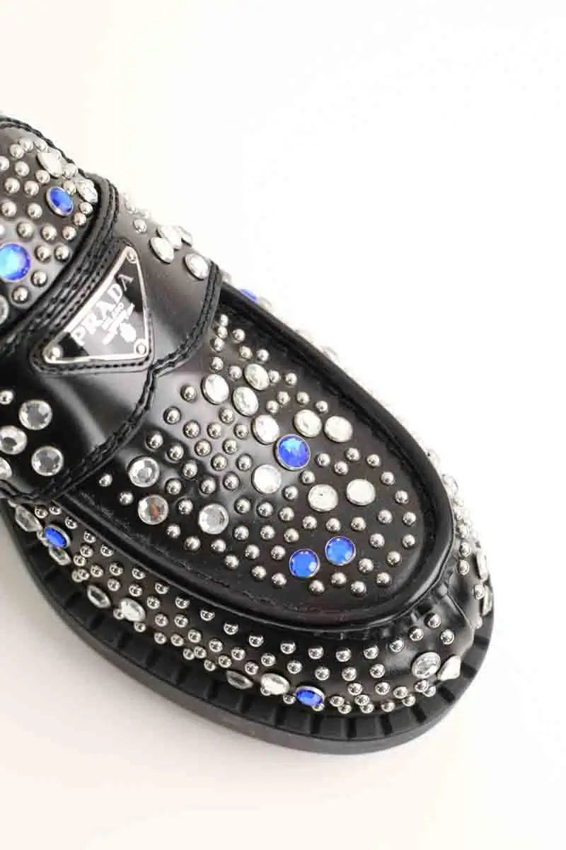 Mocassins Prada Chocolat Noir en Cuir