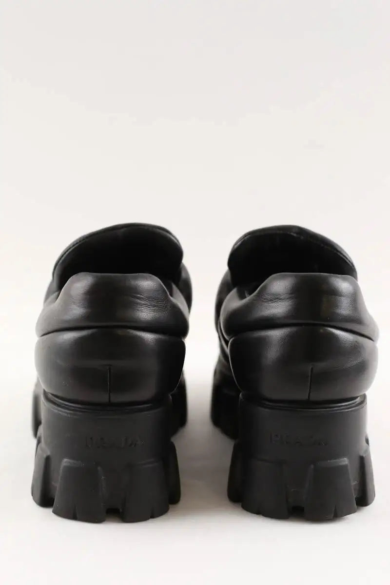 Mocassins Prada Monolith Noir en Cuir