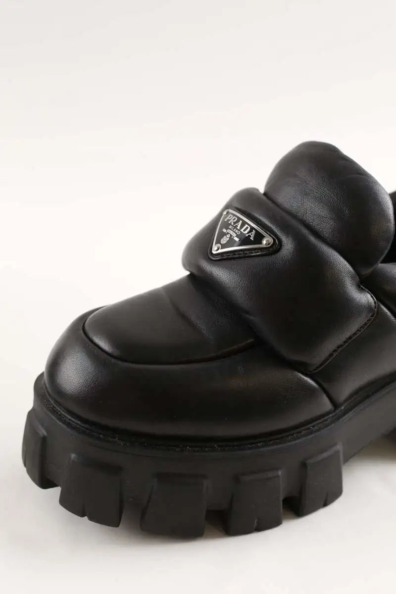 Mocassins Prada Monolith Noir en Cuir