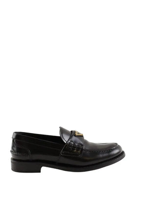 Mocassins Prada Noir en Cuir, taille 35 - Seconde Main