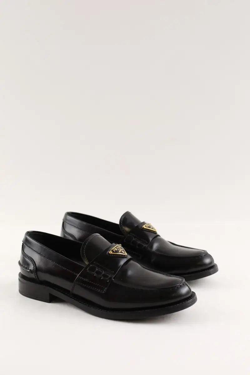 Mocassins Prada Noir en Cuir