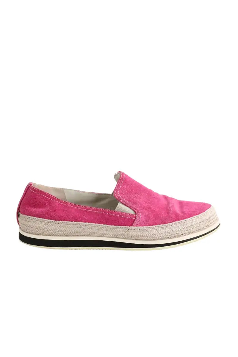 Mocassins Prada Rose en Tissu, taille 36 - Seconde Main