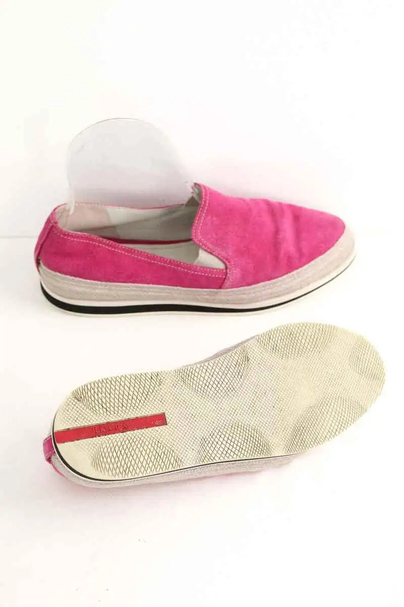 Mocassins Prada Rose en Tissu