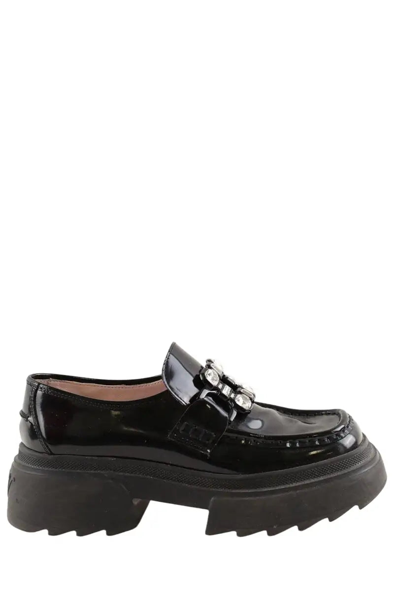 Mocassins Roger Vivier Wallaviv Noir en Cuir verni, taille 38 - Seconde Main