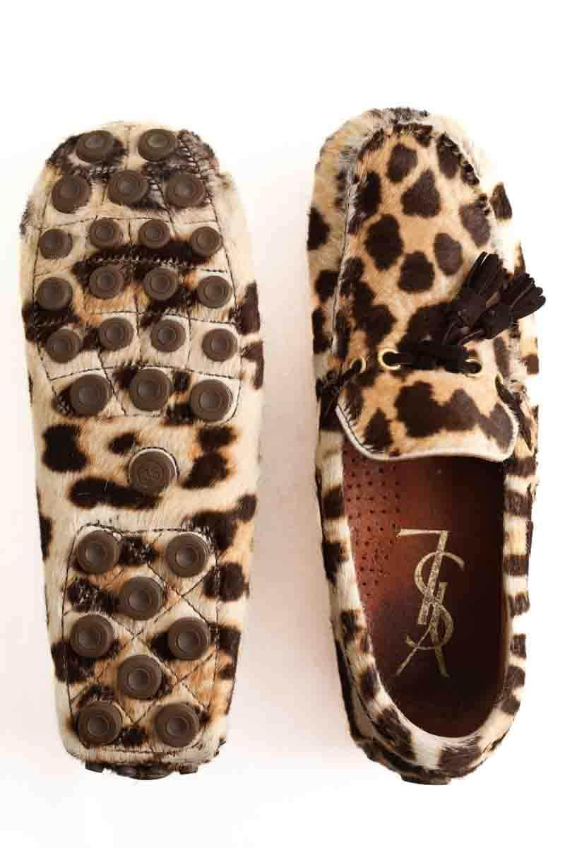 Mocassins Saint Laurent Beige en Cuir