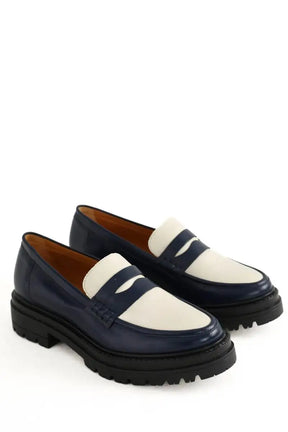Mocassins Sézane Bleu en Cuir