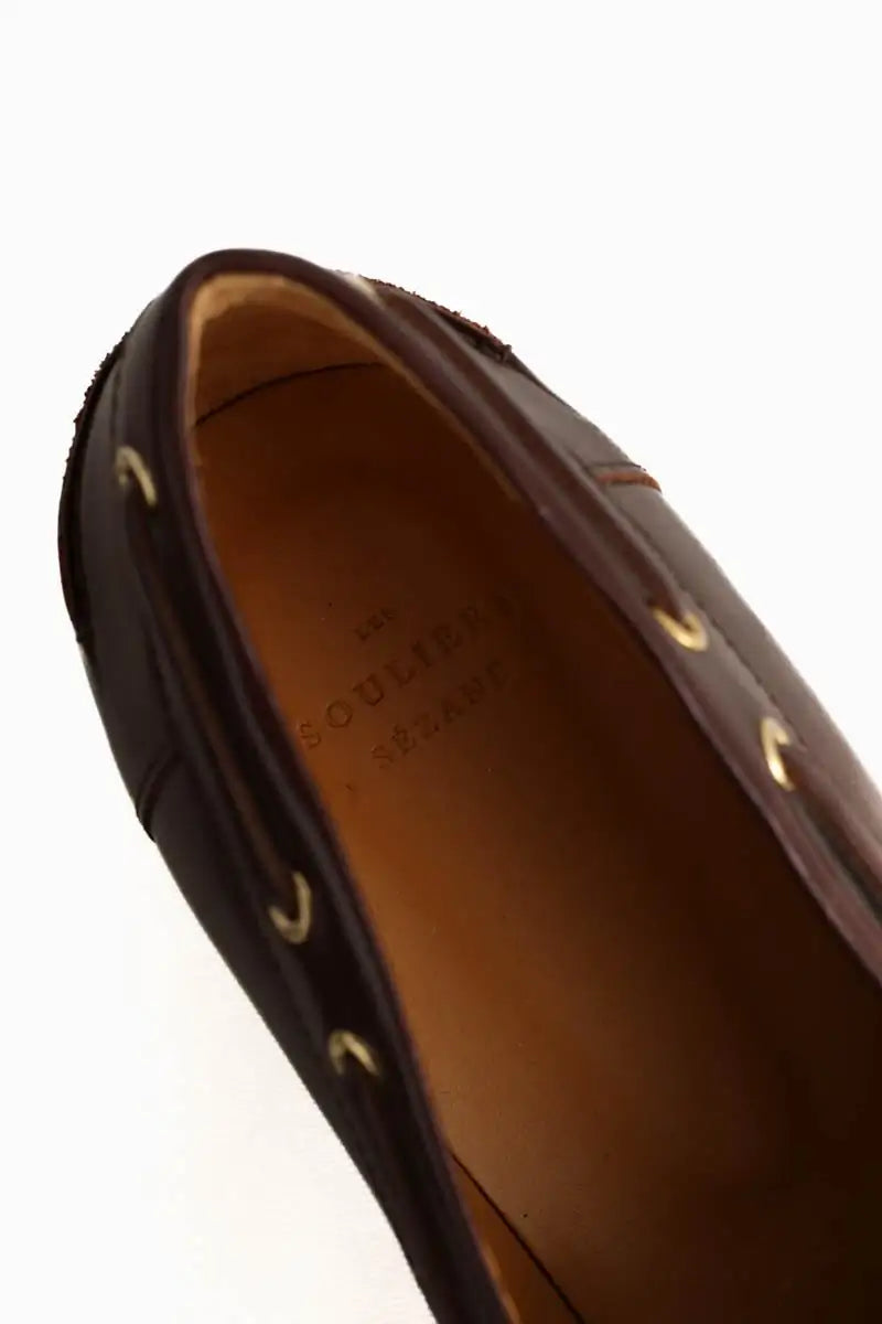 Mocassins Sézane Cardine Marron en Cuir