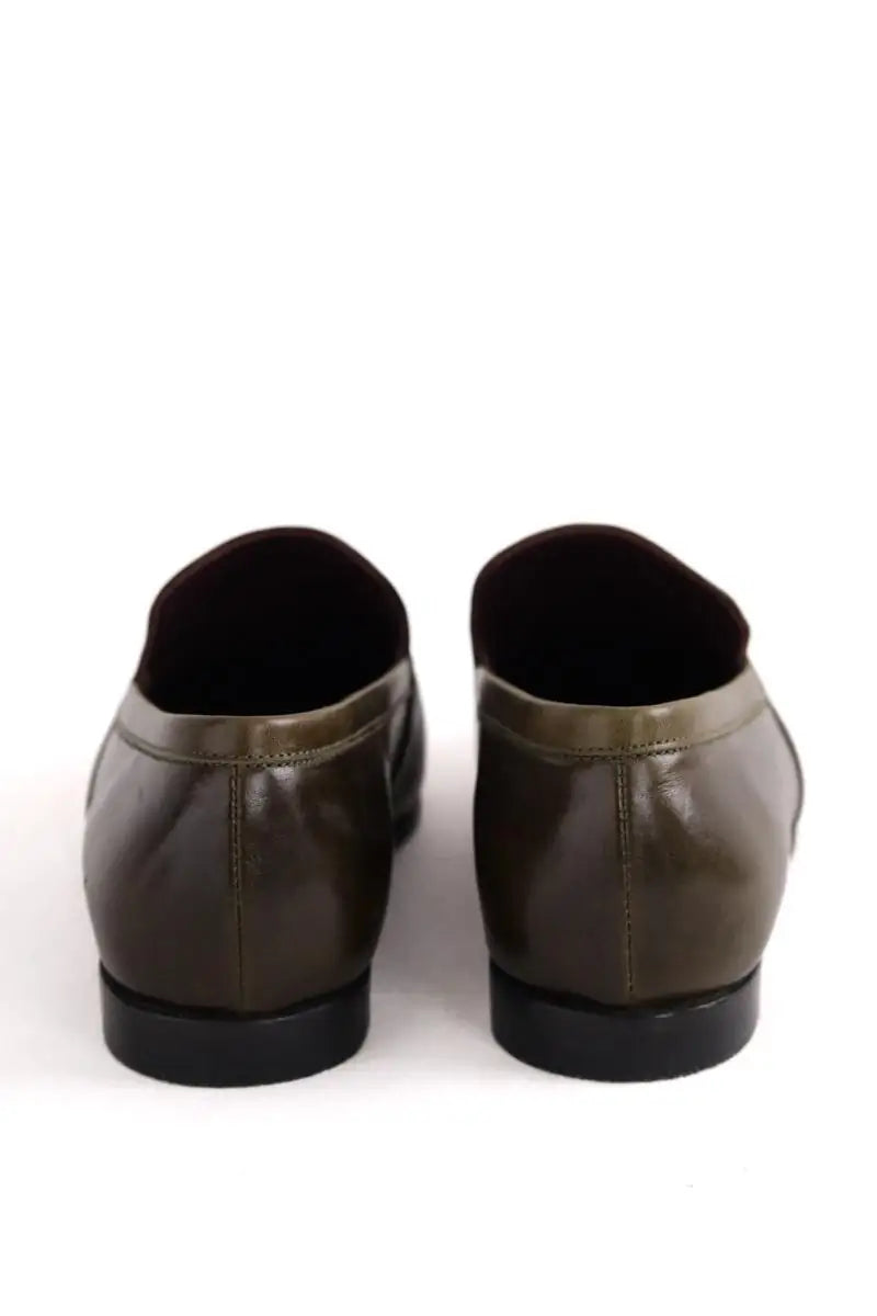 Mocassins Soeur Kaki en Cuir