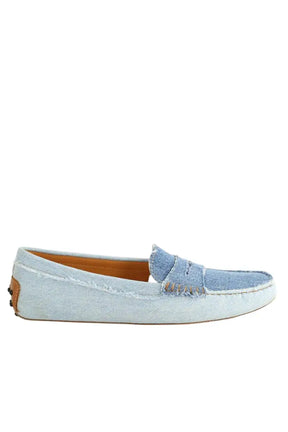 Mocassins Tod's Bleu en Tissu, taille 40 - Seconde Main