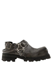 Mules Acne Studios Balius buckle mules Noir en Cuir, taille 43 - Seconde Main