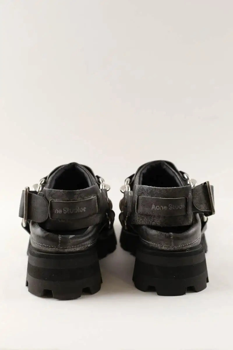 Mules Acne Studios Balius buckle mules Noir en Cuir
