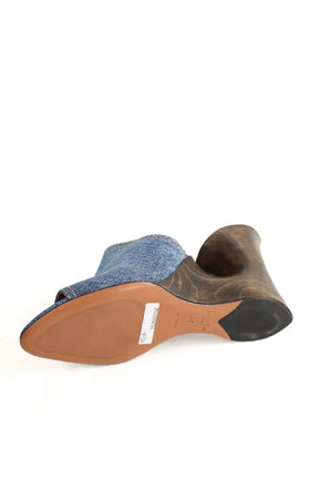 Mules Alaïa Bleu en Cuir