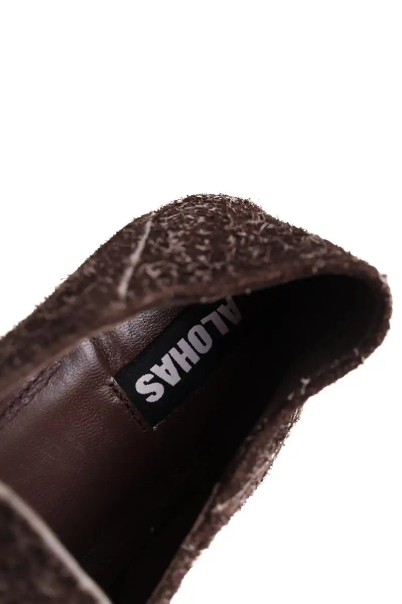 Mules Alohas Marron en Daim