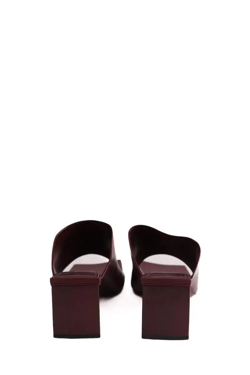 Mules Balenciaga Bordeaux en Cuir