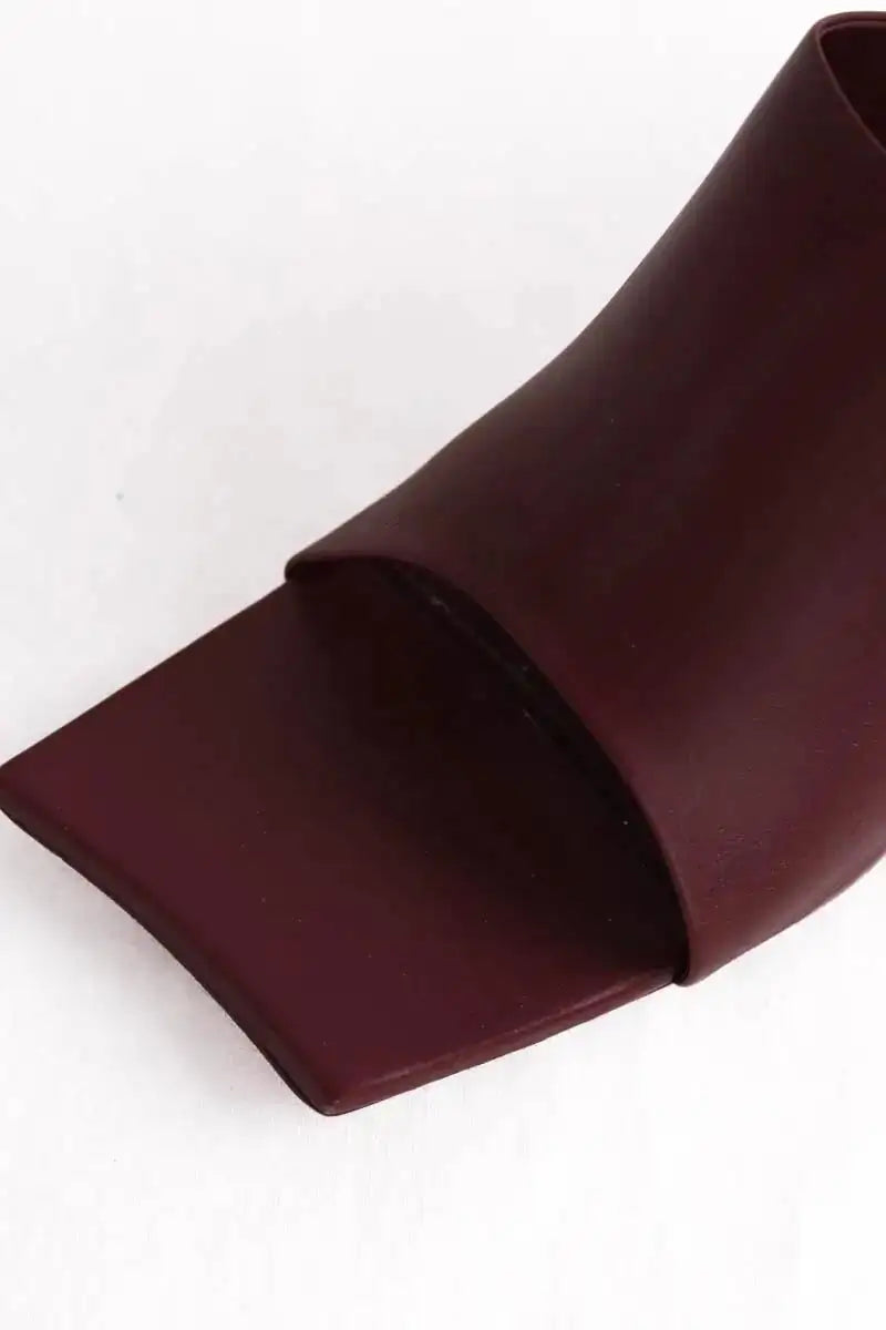 Mules Balenciaga Bordeaux en Cuir