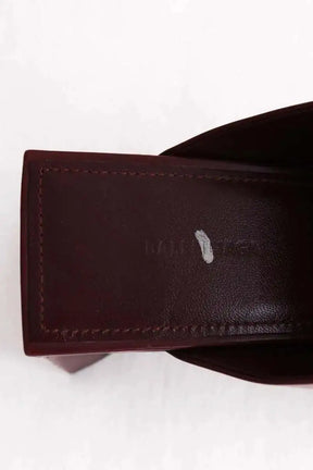 Mules Balenciaga Bordeaux en Cuir