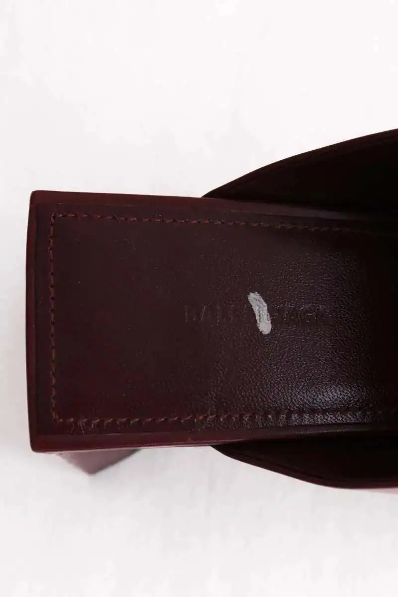 Mules Balenciaga Bordeaux en Cuir